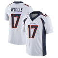 D.Broncos #17 Jaylen Waddle Player White Vapor Untouchable Limited Home Game Odoa Stitched Jerseys