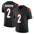 C.Bengals #2 Evan McPherson Player Black Vapor F.U.S.E. Limited Home Game Odoa Stitched Jerseys