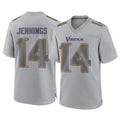 M.Vikings #14 Jauan Jennings Player Gray Atmosphere Fashion Home Game Odoa Stitched Jerseys