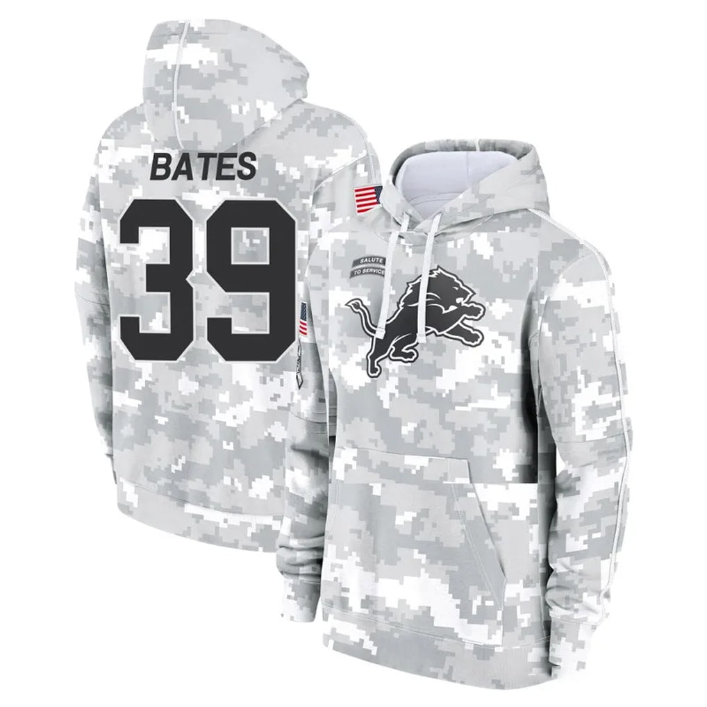 D.Lions #39 Jake Bates Player Arctic Camo Salute to Service Hoodies Limited Game Odoa Stitched Jerseys