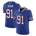 B.Bills #91 Ed Oliver Player Royal Vapor Untouchable Limited Odoa Stitched Jerseys