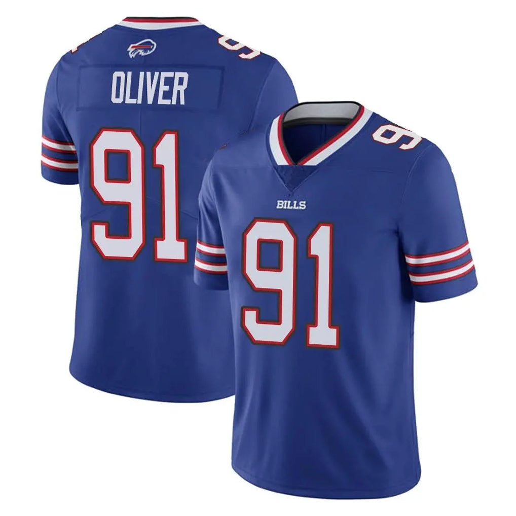 B.Bills #91 Ed Oliver Player Royal Vapor Untouchable Limited Odoa Stitched Jerseys