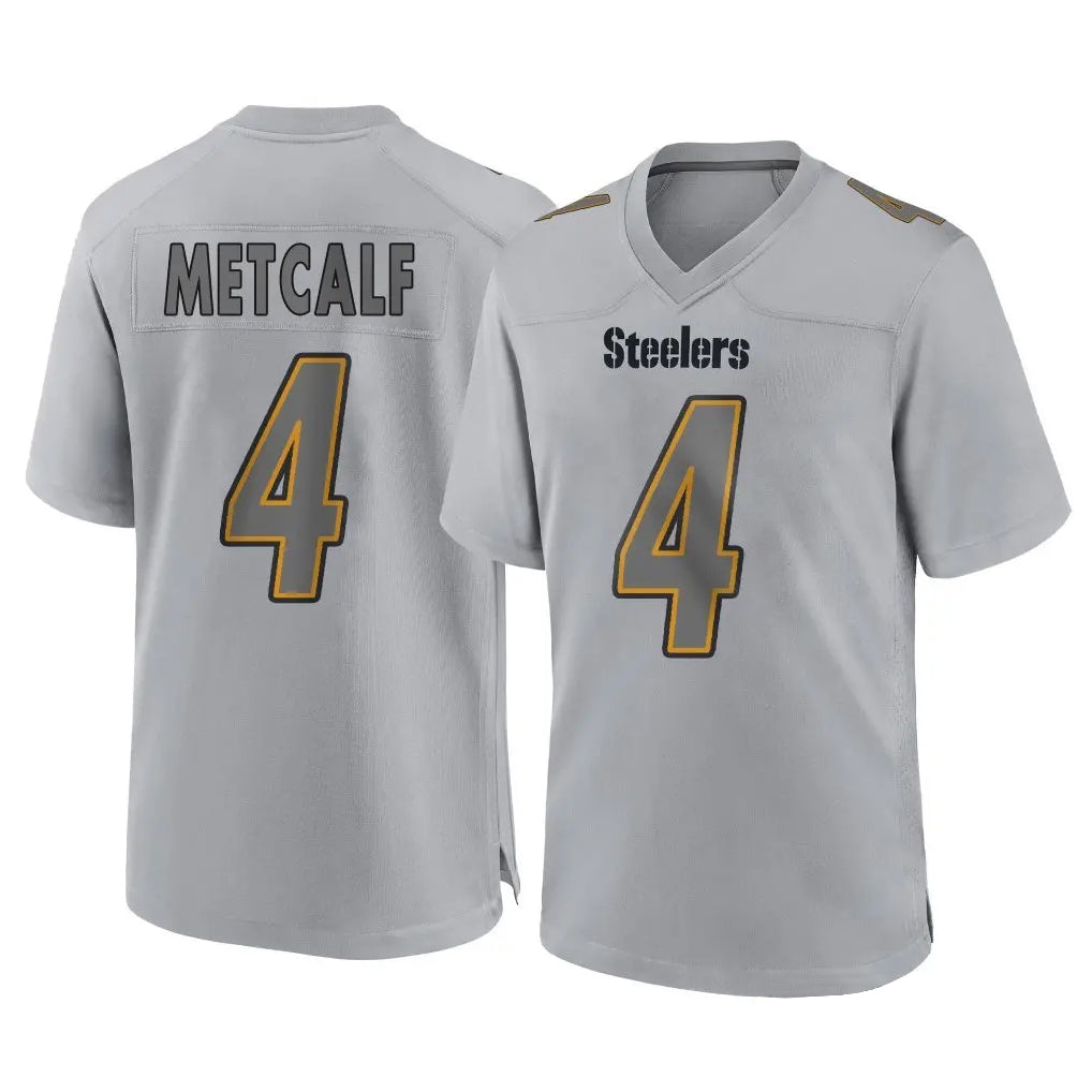 P.Steelers #4 DK Metcalf Player Gray Atmosphere Fashion Home Game Odoa Stitched Jerseys