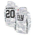 NY.Giants #20 Greg Newsome II Player Arctic Camo Salute to Service Pullover Hoodies Limited Game Odoa Stitched Jerseys