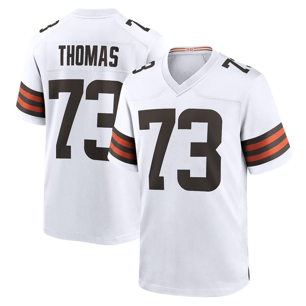 C.Browns #73 Joe Thomas Player White Home Game Odoa Stitched Jerseys