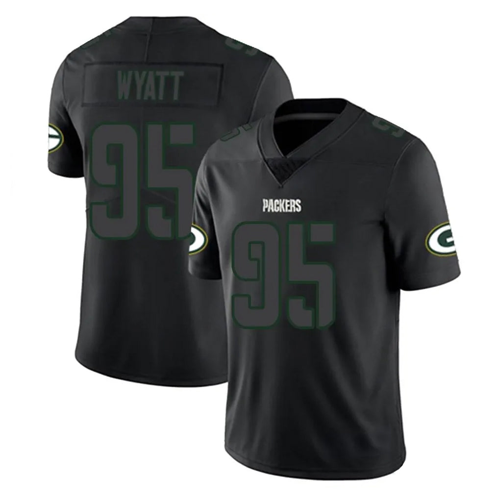 GB.Packers #95 Devonte Wyatt Player Black Impact Limited Home Game Odoa Stitched Jerseys