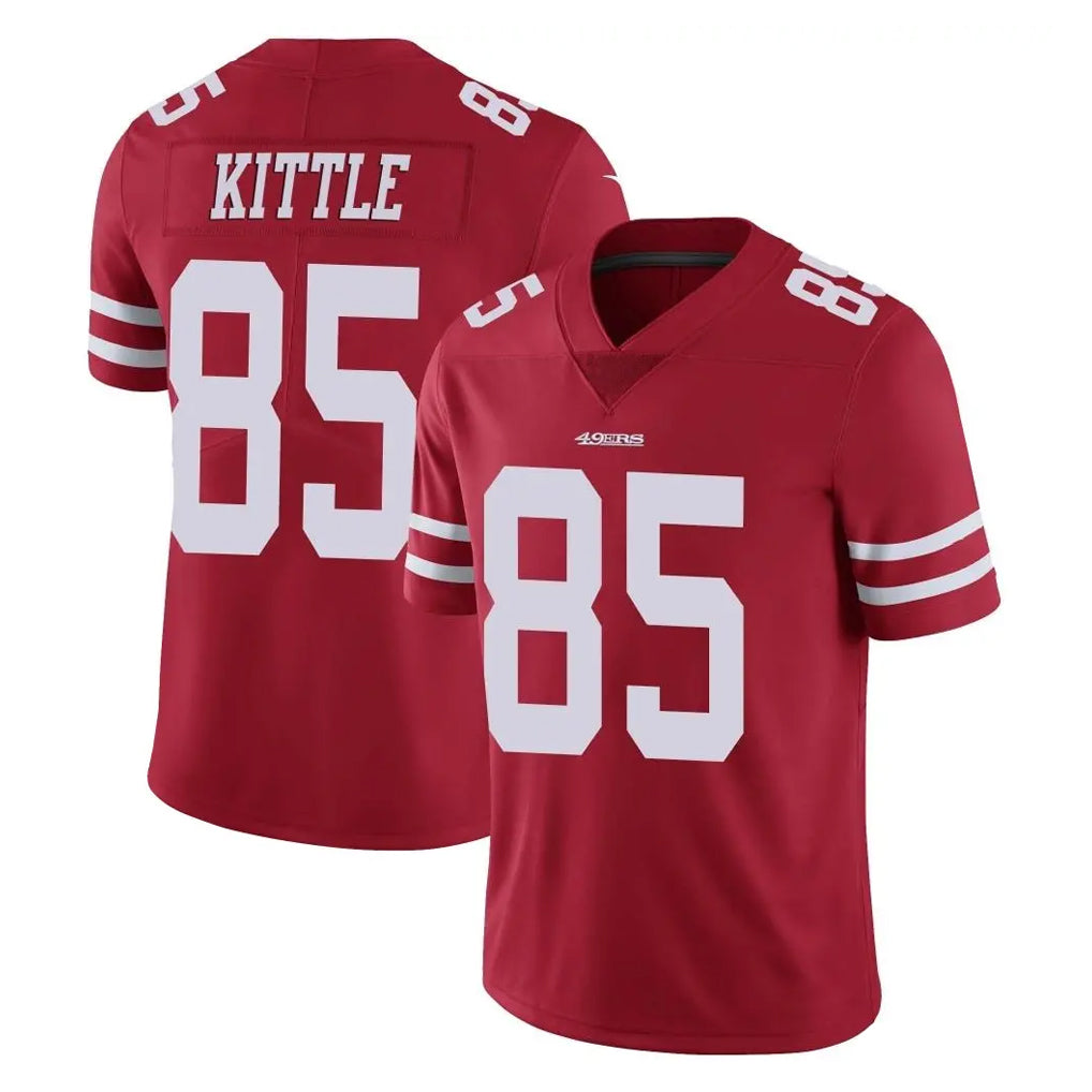 SF.49ers #85 George Kittle Player Red Limited Vapor Untouchable Home Game Odoa Stitched Jerseys