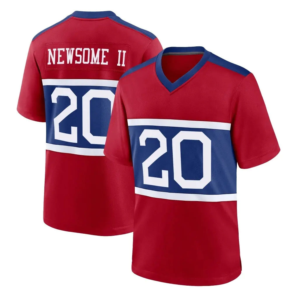 NY.Giants #20 Greg Newsome II Player Red Century Home Game Odoa Stitched Jerseys