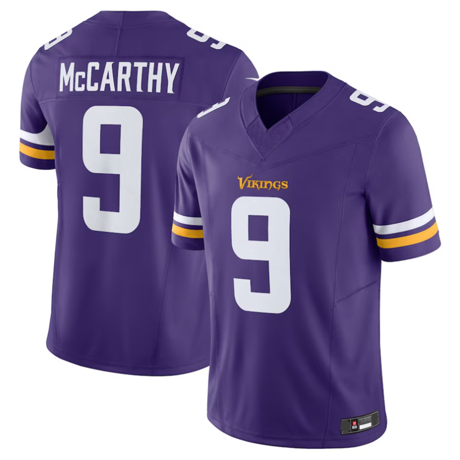 Odoa #9 J.J. McCarthy Player MN.Vikings Purple Vapor F.U.S.E. Limited Stitched Jerseys