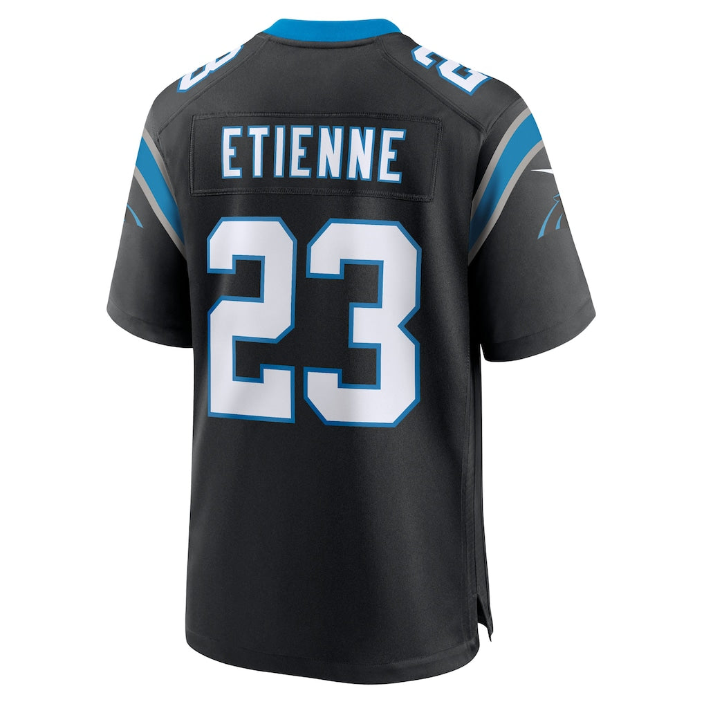 Odoa C.Panthers #23 Trevor Etienne Black Team Game Jersey