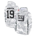 NY.Giants #19 Jameis Winston Player Arctic Camo Salute to Service Pullover Hoodies Limited Game Odoa Stitched Jerseys