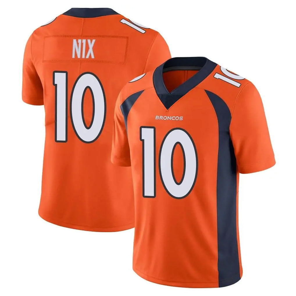 D.Broncos #10 Bo Nix Player Orange Color Vapor Untouchable Limited Game Odoa Stitched Jerseys