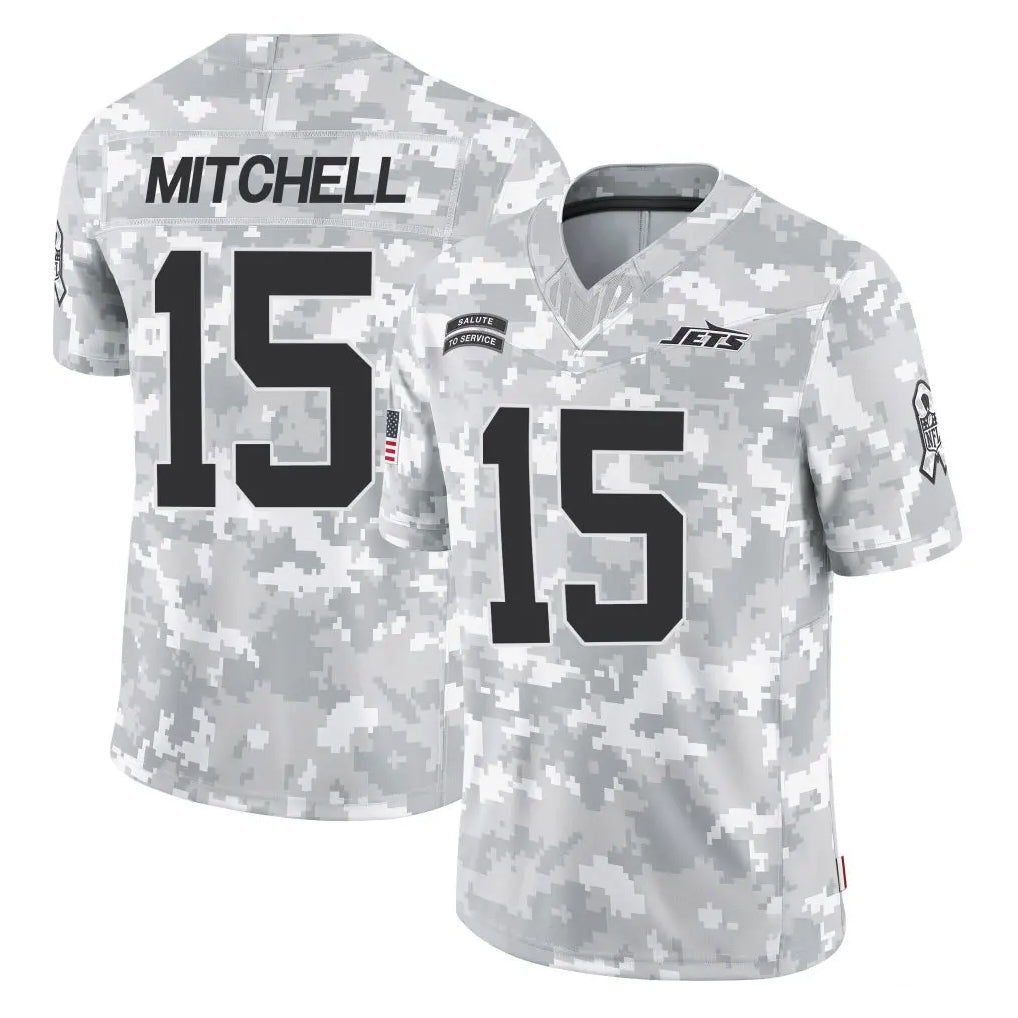 NY.Jets #15 Adonai Mitchell Player Arctic Camo Salute to Service Limited Game Odoa Stitched Jerseys