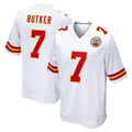 KC.Chiefs #7 Harrison Butker Player White Home Game Odoa Stitched Jerseys