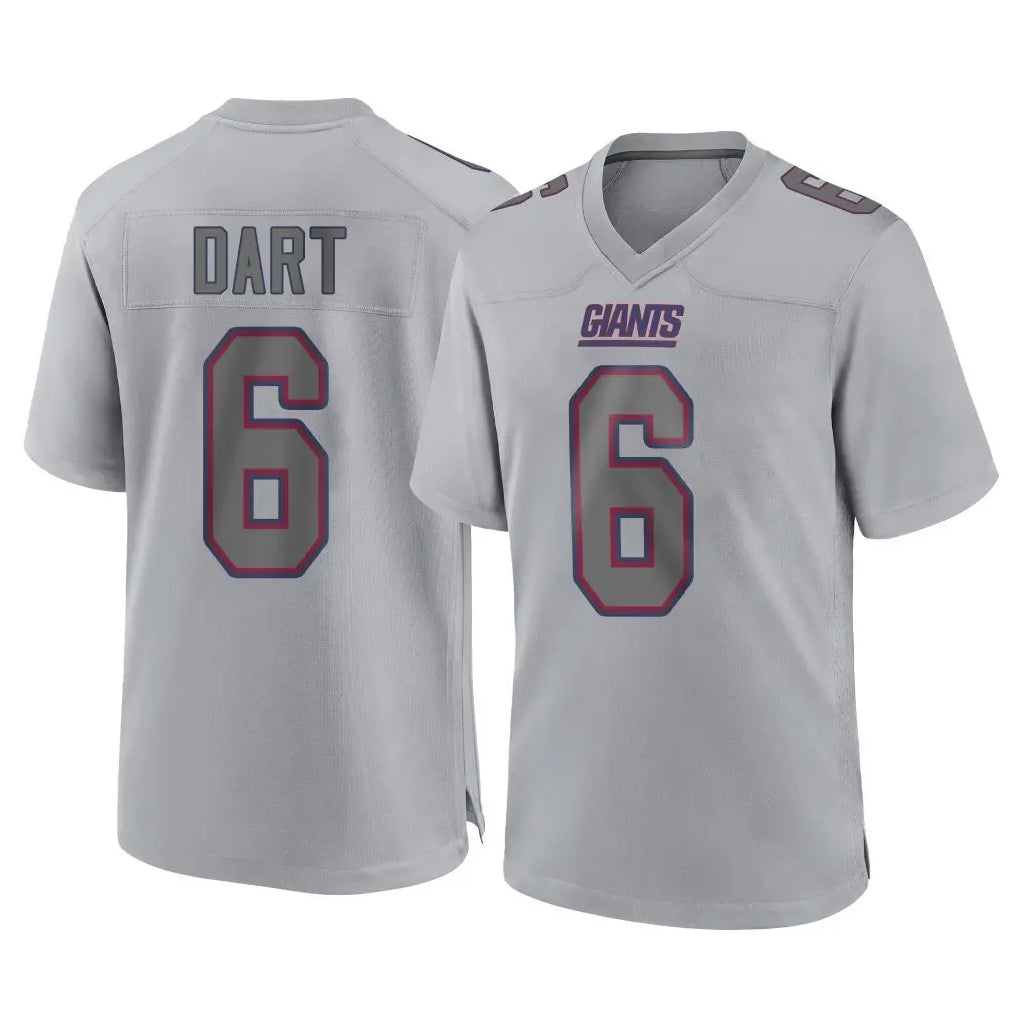 NY.Giants #6 Jaxson Dart Player Gray Atmosphere Fashion Limited Game Odoa Stitched Jerseys