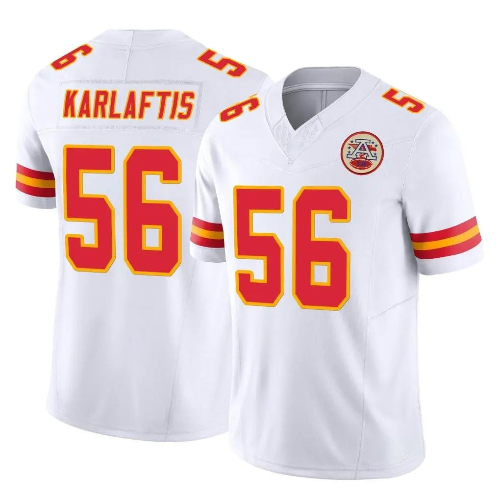KC.Chiefs #56 George Karlaftis Player White Limited Vapor F.U.S.E. Home Game Odoa Stitched Jerseys