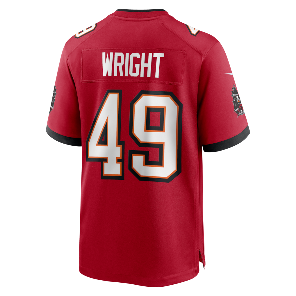 Odoa TB.Buccaneers #49 Owen Wright Red Team Game Jersey