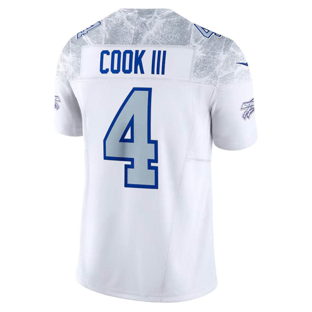 B.Bills #4 James Cook III Player White Rivalries Collection Vapor Limited Odoa Stitched Jerseys