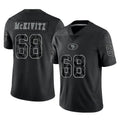 SF.49ers #68 Colton McKivitz Player Black Limited Reflective Home Game Odoa Stitched Jerseys
