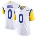 LA.Rams #0 Byron Young Player White Limited Vapor Untouchable Home Game Odoa Stitched Jerseys