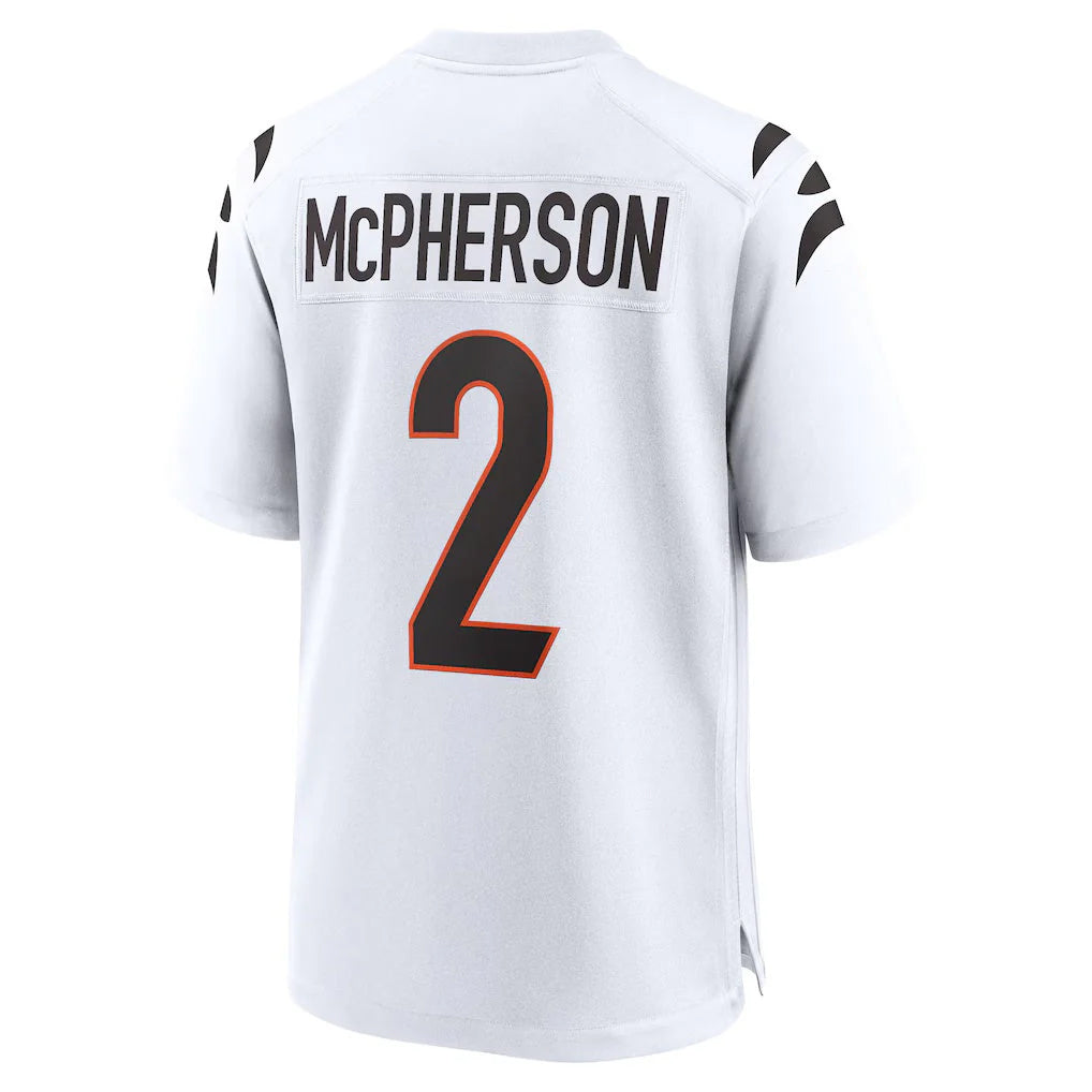 C.Bengals #2 Evan McPherson Player White Home Game Odoa Stitched Jerseys