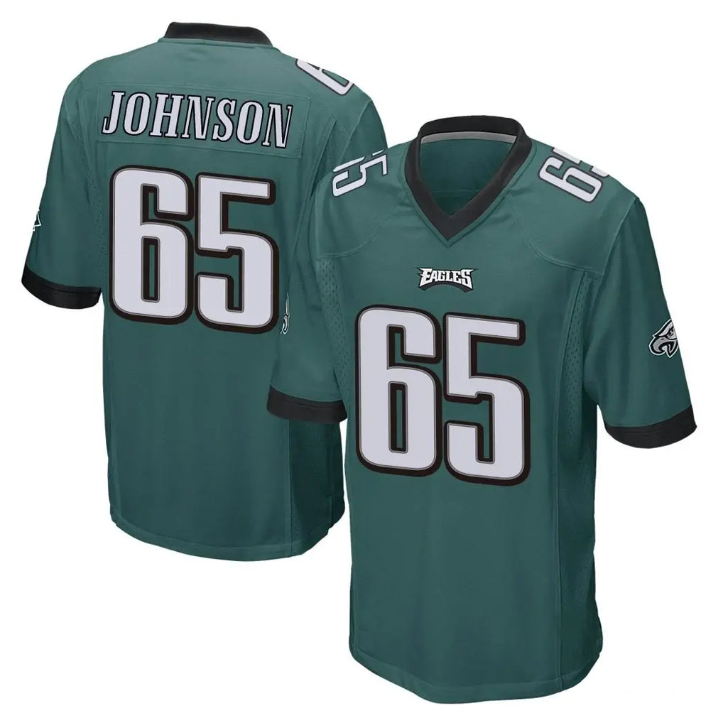 P.Eagles #65 Lane Johnson Player Team Color Green Home Game Odoa Stitched Jerseys
