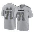 LV.Raiders #71 DJ Glaze Player Gray Atmosphere Fashion Limited Game Odoa Stitched Jerseys