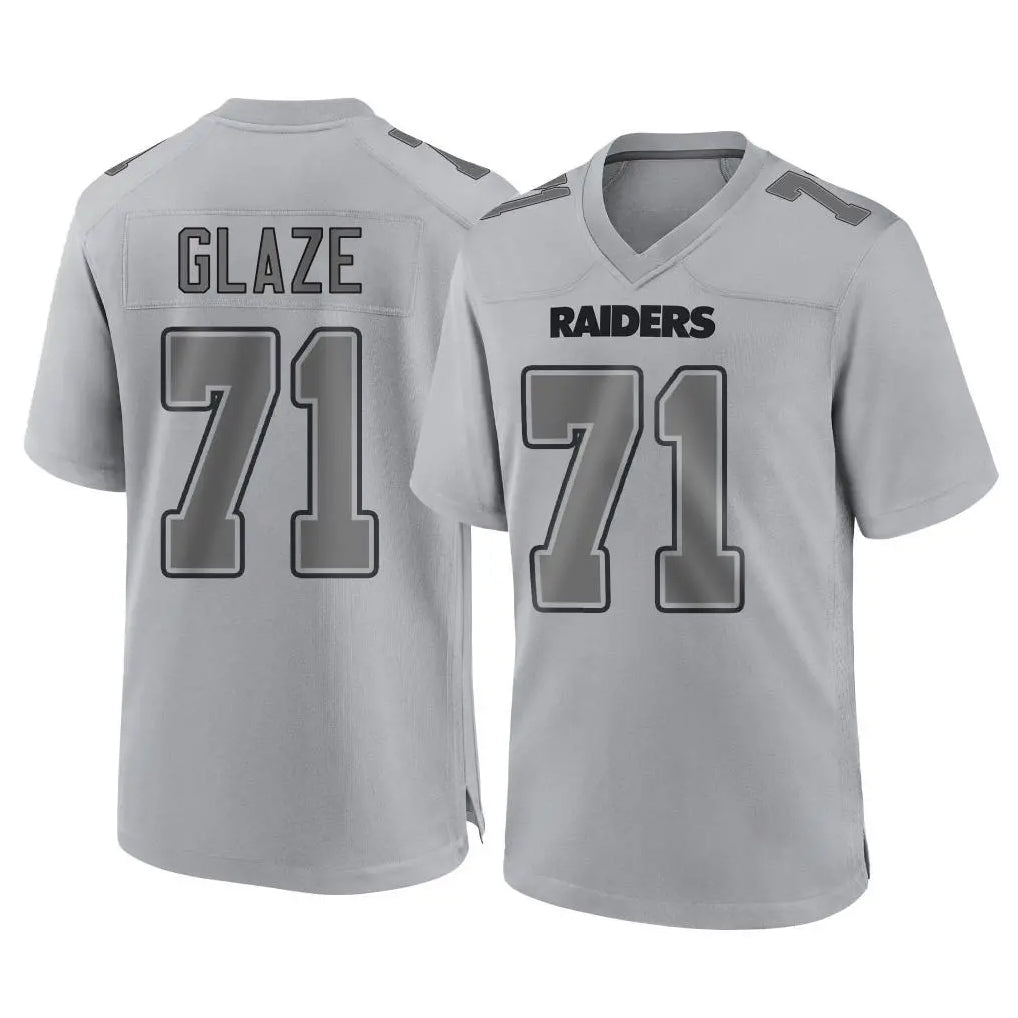 LV.Raiders #71 DJ Glaze Player Gray Atmosphere Fashion Limited Game Odoa Stitched Jerseys