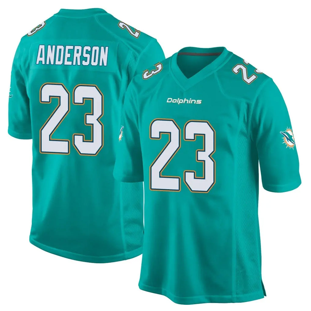 M.Dolphins #23 Zayne Anderson Player Aqua Team Color Home Game Odoa Stitched Jerseys