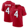 A.Falcons #4 Jahan Dotson Player Red Team Color Home Game Odoa Stitched Jerseys