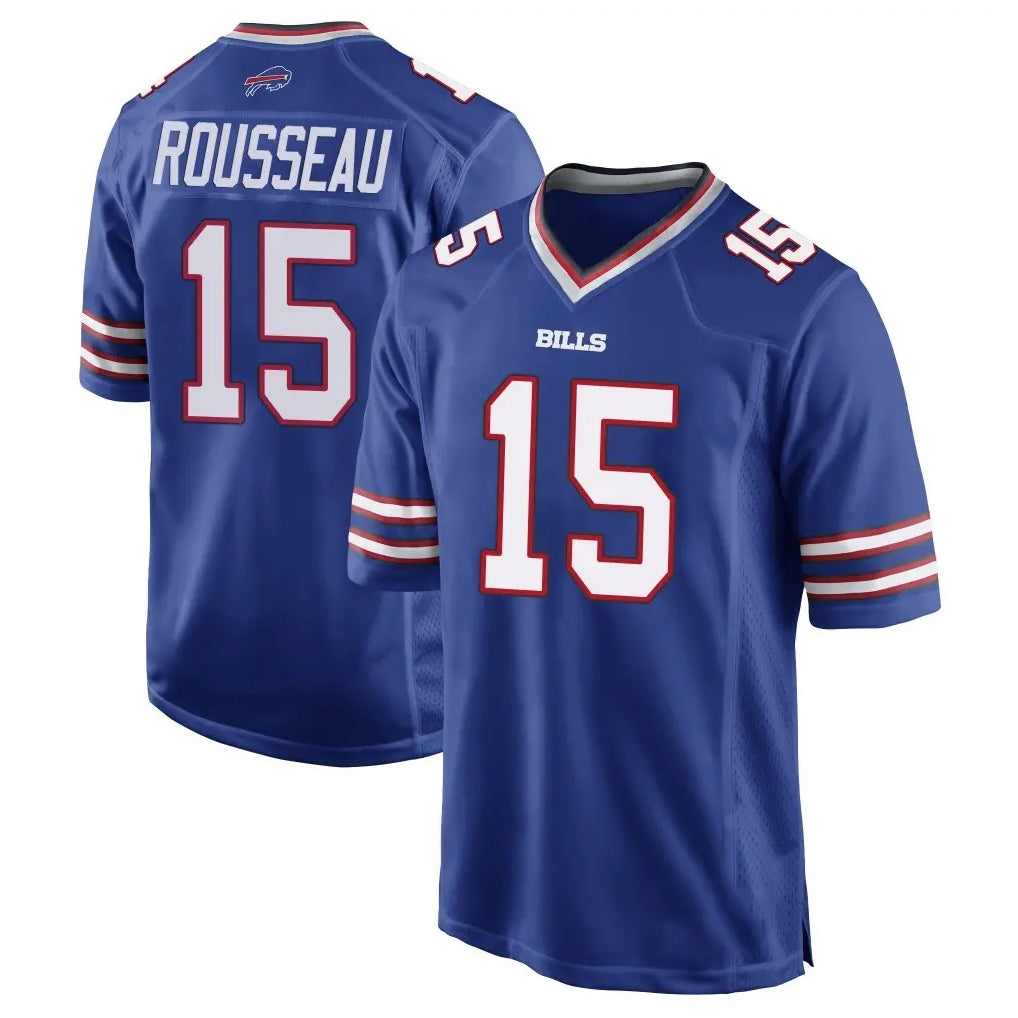 B.Bills #15 Greg Rousseau Player Royal Home Game Odoa Stitched Jerseys