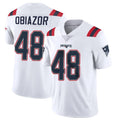 NE.Patriots #48 Namdi Obiazor Player White Vapor Untouchable Home Game Odoa Stitched Jerseys