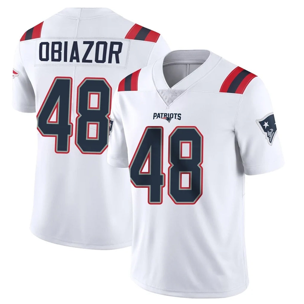 NE.Patriots #48 Namdi Obiazor Player White Vapor Untouchable Home Game Odoa Stitched Jerseys