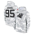 C.Panthers #95 Derrick Brown Player Arctic Camo Salute to Service Pullover Hoodies Limited Game Odoa Stitched Jerseys