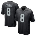 LV.Raiders #8 Kirk Cousins Player Black Home Game Odoa Stitched Jerseys