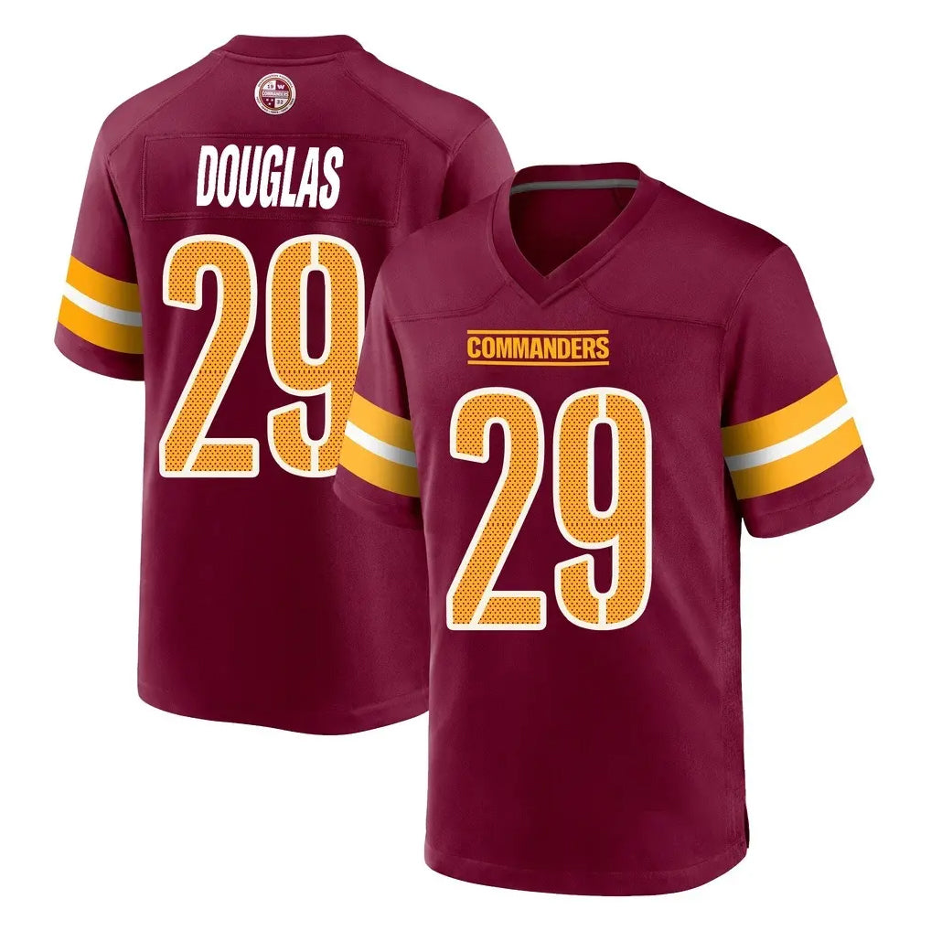 W.Commanders #29 Rasul Douglas Player Burgundy Home Game Odoa Stitched Jerseys