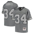 B.Bills #34 Thurman Thomas Player Gray Throwback Replica Odoa Stitched Jerseys