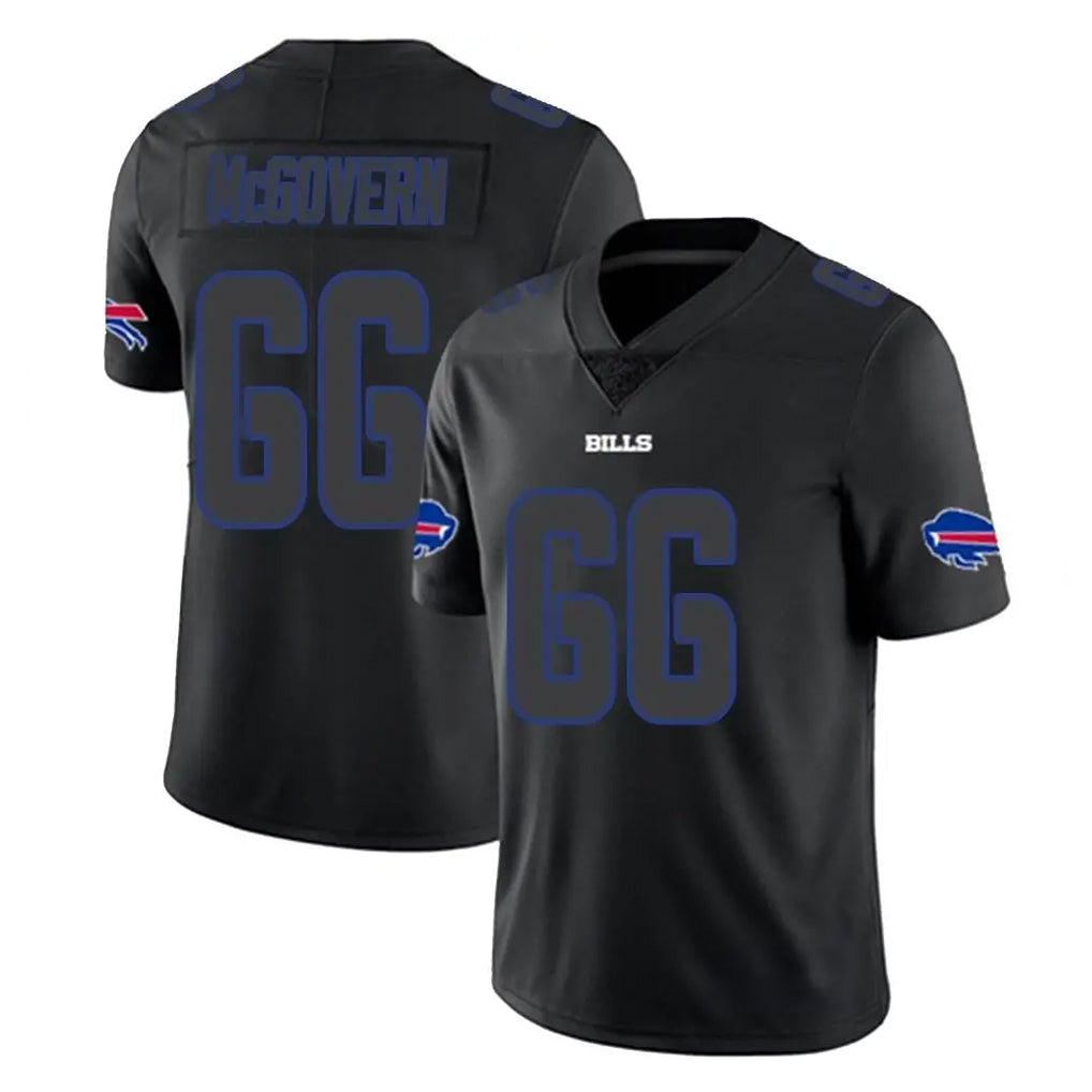 B.Bills #66 Connor McGovern Player Black Impact Limited Home Game Odoa Stitched Jerseys