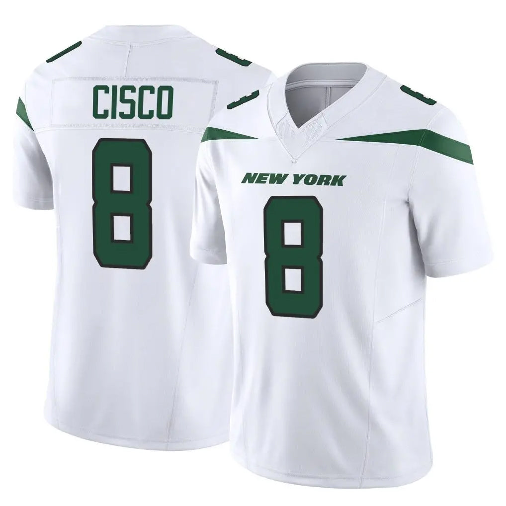 NY.Jets #8 Andre Cisco Player White Limited Vapor F.U.S.E. Home Game Odoa Stitched Jerseys