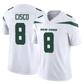 NY.Jets #8 Andre Cisco Player White Limited Vapor F.U.S.E. Home Game Odoa Stitched Jerseys