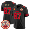KC.Chiefs #87 Travis Kelce Player Black Limited Vapor F.U.S.E. Home Game Odoa Stitched Jerseys