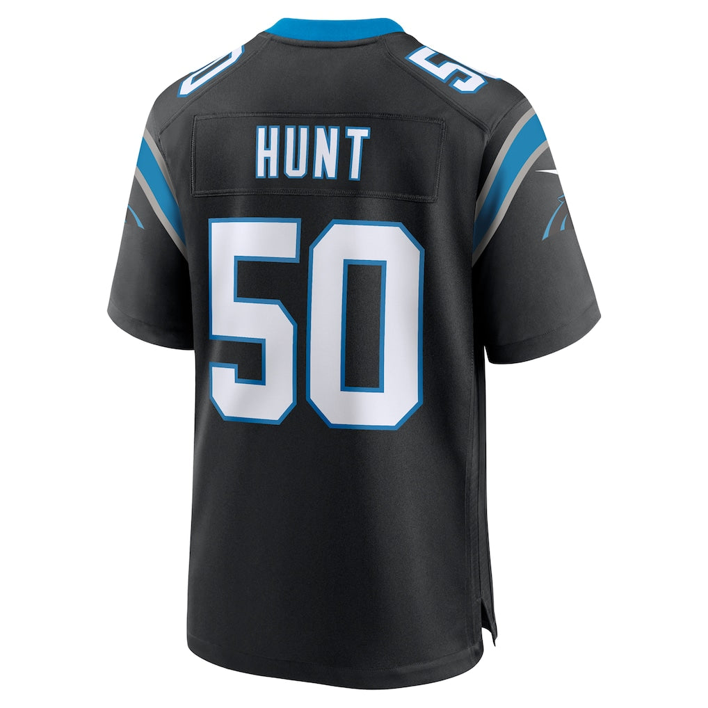 Odoa C.Panthers #50 Robert Hunt Black Retired Player Jersey