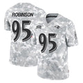 B.Ravens #95 Tavius Robinson Player Arctic Camo Salute to Service Limited Odoa Stitched Jerseys