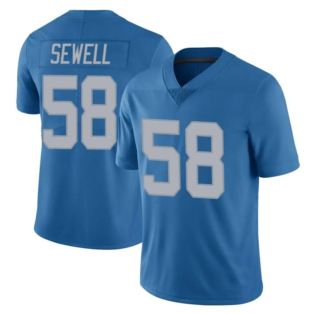 D.Lions #58 Penei Sewell Player Blue Limited Throwback Vapor Untouchable Odoa Stitched Jerseys