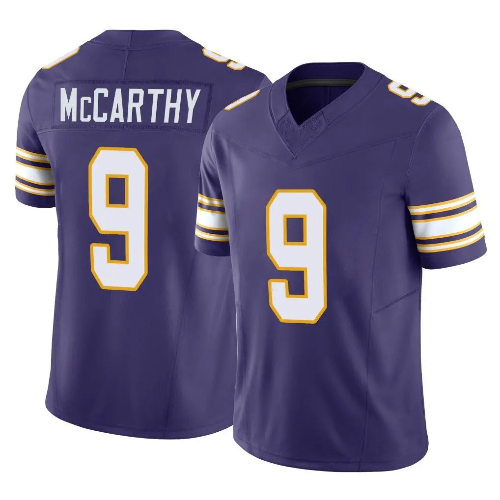 M.Vikings #9 J.J. McCarthy Player Purple Limited Classic Vapor F.U.S.E. Home Game Odoa Stitched Jerseys