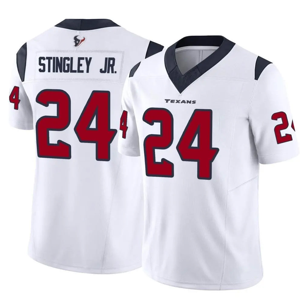 H.Texans #24 Derek Stingley Jr. Player White Limited Vapor F.U.S.E. Home Game Odoa Stitched Jerseys