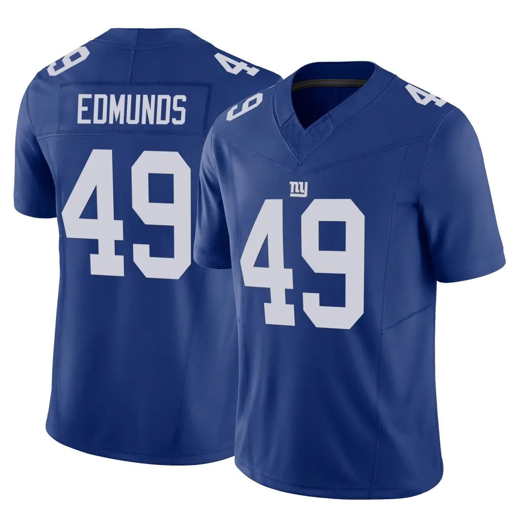 NY.Giants #49 Tremaine Edmunds Player Royal Limited Vapor F.U.S.E. Home Game Odoa Stitched Jerseys