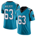 C.Panthers #63 Rasheed Walker Player Blue Vapor Untouchable Limited Game Odoa Stitched Jerseys