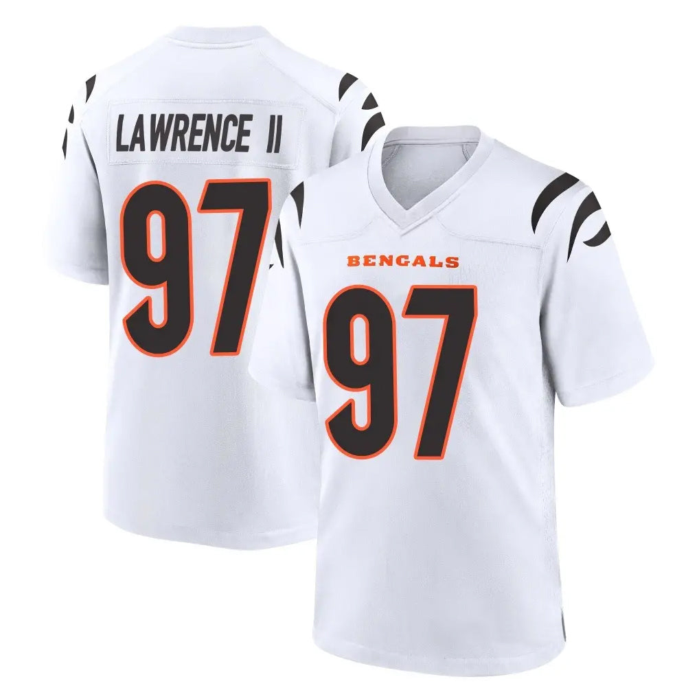 C.Bengals #97 Dexter Lawrence II Player White Home Game Odoa Stitched Jerseys