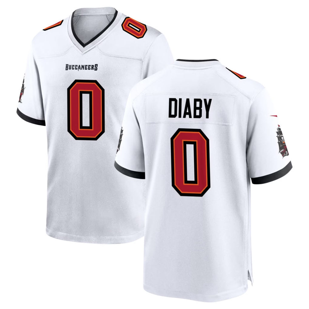 TB.Buccaneers #0 Yaya Diaby Player White Home Game Odoa Stitched Jerseys